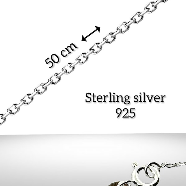 Rolo Anker Kette 925 Sterling Silber 50 cmR