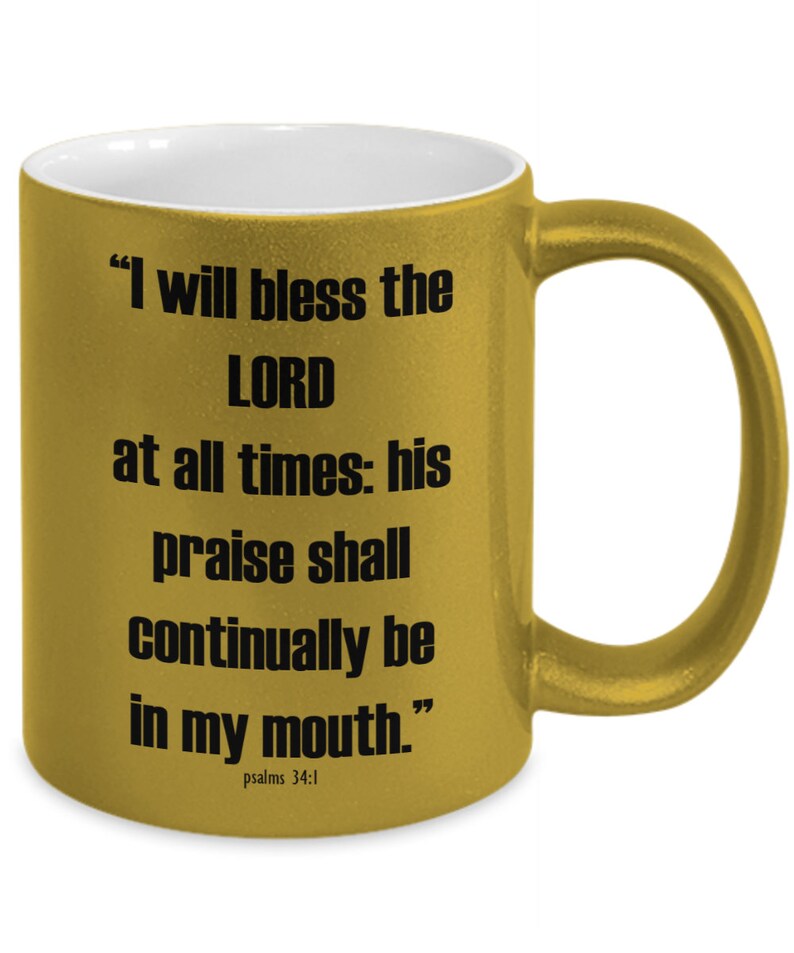 Christian Bible Verse Mug Praise Psalms 341 Etsy
