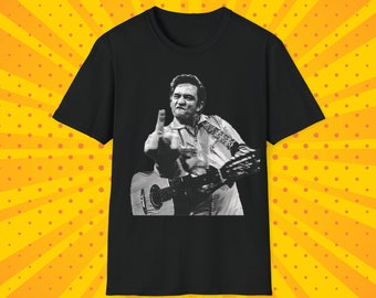 Johnny Cash Iconic Portrait TShirt - Marchez sur la ligne avec style Unisex Softstyle T-Shirt Hommes Femmes Adulte Tee