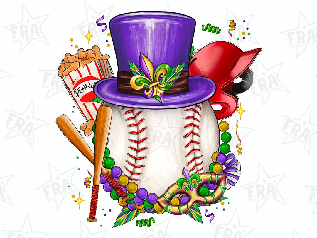 baseball mardi gras beads