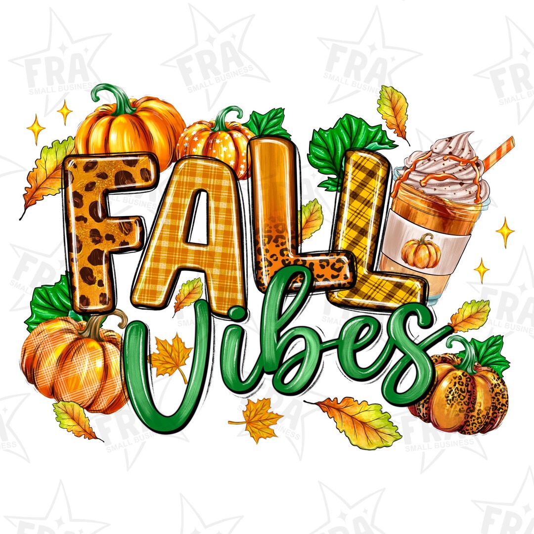 Fall Vibes Pumpkins Png Sublimation Design Download, Fall Png, Hello ...
