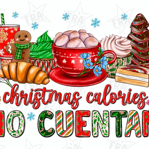 Kerstcalorieën Geen Cuentan Png, Mexicaanse Kerst Png, Spaanse Kerstmis, Grappig, Mexicaanse Chocolade Png, Roze Kerst, sublimeren ontwerpen