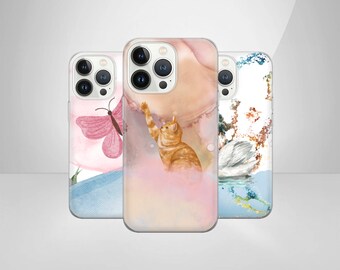 Watercolor Phone Case Animal Cover for iPhone 15Pro, 14, 13, 12, 11, Google Pixel 8, 7A, 6A, Samsung Galaxy S24Ultra, S23fe, S22, A54, A34