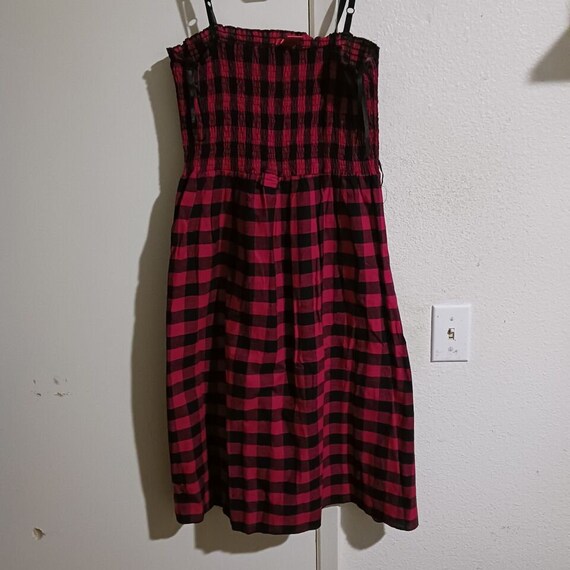 Vintage Y2k Aviva Stanoff Pink & Black Checkered … - image 4