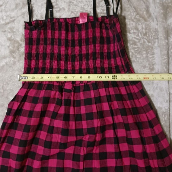 Vintage Y2k Aviva Stanoff Pink & Black Checkered … - image 5