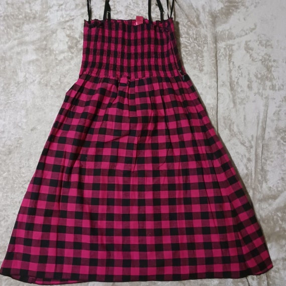 Vintage Y2k Aviva Stanoff Pink & Black Checkered … - image 10