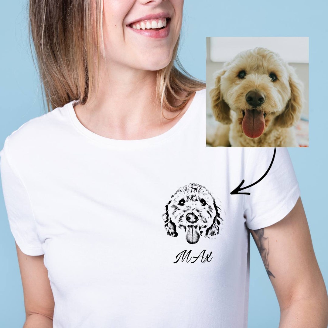 Custom Pet Shirt With Photo, Personalized T Shirts for Cat Name, Dog