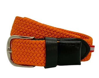 Woven Belt,Orange Kids Belt ,Buckle Belt,Weave Belt,Babbelt Belt,Unisex ,Elastic Belt,Sustainable,Handmade,Quality Belt,Flexible