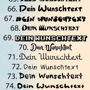 Wunschtext Aufkleber, Schriftzug-Aufkleber, Personaliesierte Aufkleber, Vinylfolie, Beschriftung, Wunschtext, Namensschild, Etikett, Sticker Bild 6