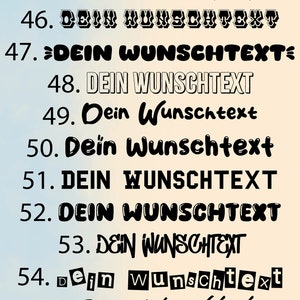 Wunschtext Aufkleber, Schriftzug-Aufkleber, Personaliesierte Aufkleber, Vinylfolie, Beschriftung, Wunschtext, Namensschild, Etikett, Sticker Bild 5