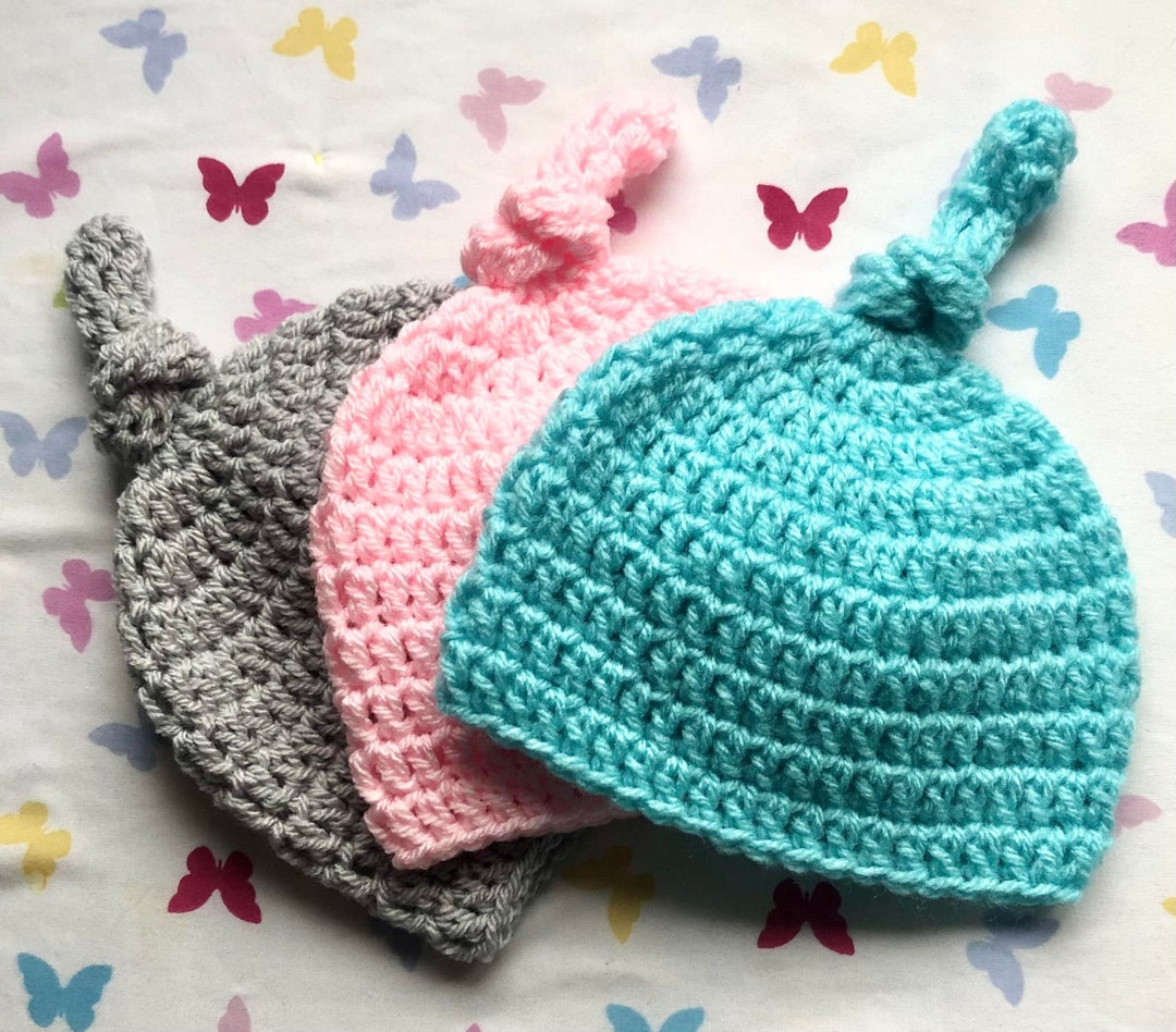 Baby Hat, 6 Sizes, Various Colour Options, Handmade, Crochet Topknot