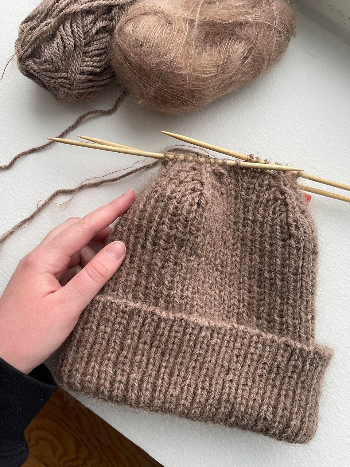 Carter Hat ENGLISH Knitting Pattern: Ribbed Beanie, PDF Pattern - Etsy