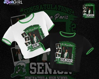 2025 Senior Grad T-Shirt Template: Bootleg Design (Canva Template)