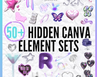 RG GFX 50+ Versteckte CANVA Elements Sets