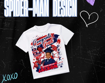 Spidey Kindergarten Graduation Shirt Design | Custom Graduation T-Shirt PNG