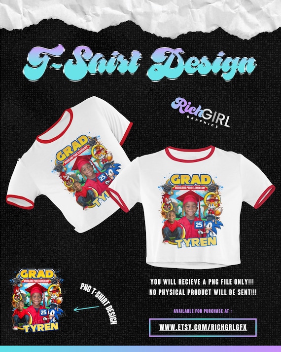 2025 Sonic Grad T-shirt Template: Canva Bootleg Design (Digital Download)