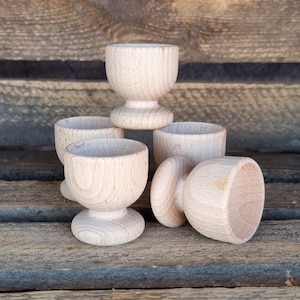 Egg cup made of beech wood