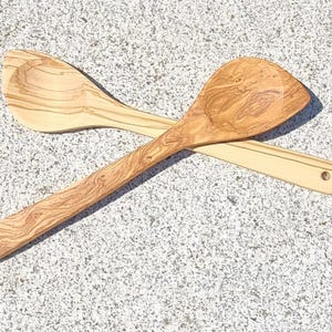 Olive wood spoon, olive wood cooking spoon, baking spoon, dough spoon - olive wood