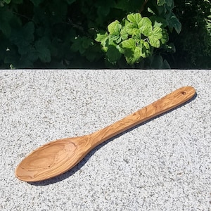 Wood - cooking spoon oval, olive wood spoon, wooden spoon
