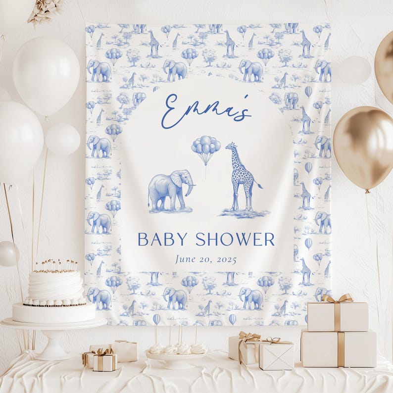 Blue Toile Baby Shower Welcome Sign Chinoiserie Boy Baby Shower Welcome Sign Editable Template Canva Welcome Sign Toile Baby Shower Decor image 12