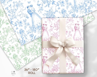 Bridal Shower Gift Wrap Personalizable Wedding Wrapping Paper Bride and Groom Name Large Gift Paper Wedding Date Gift Wrapping Bridal Shower
