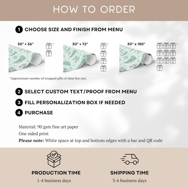 Preppy Christmas Wrapping Paper Girly Xmas Gift Wrap Sister in Law