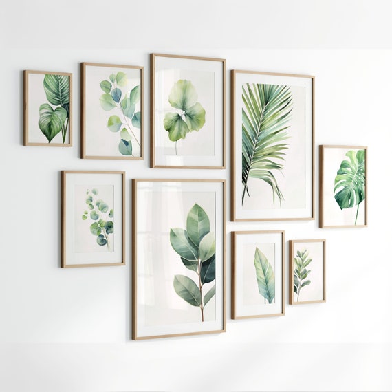 Watercolor Plant Print Eucalyptus Watercolor Poster Eucalyptus Print Aquarel Monstera Print Fig Art Monstera Leaf Print Calathea ZZ Plant