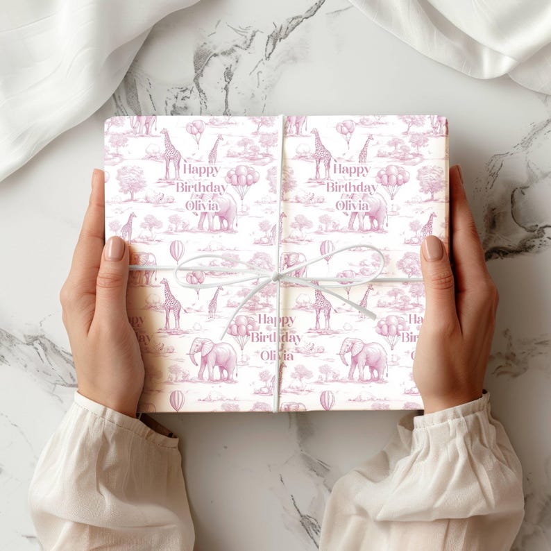 Baby Girl Shower Invitation Template Luxury Dior Style Blush Pink Digital Invitation Pink Toile Safari Invite DIY Canva Template Baby Shower image 13