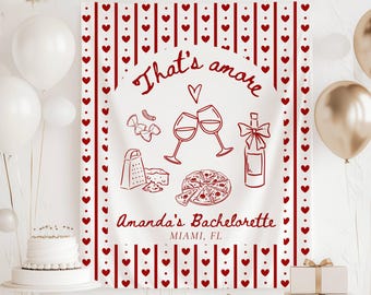 Custom Thats Amore Bridal Shower Decor Thats Amore Bachelorette Banner Thats Amore Sign Italian Themed Bachelorette in Italy Trip Banner