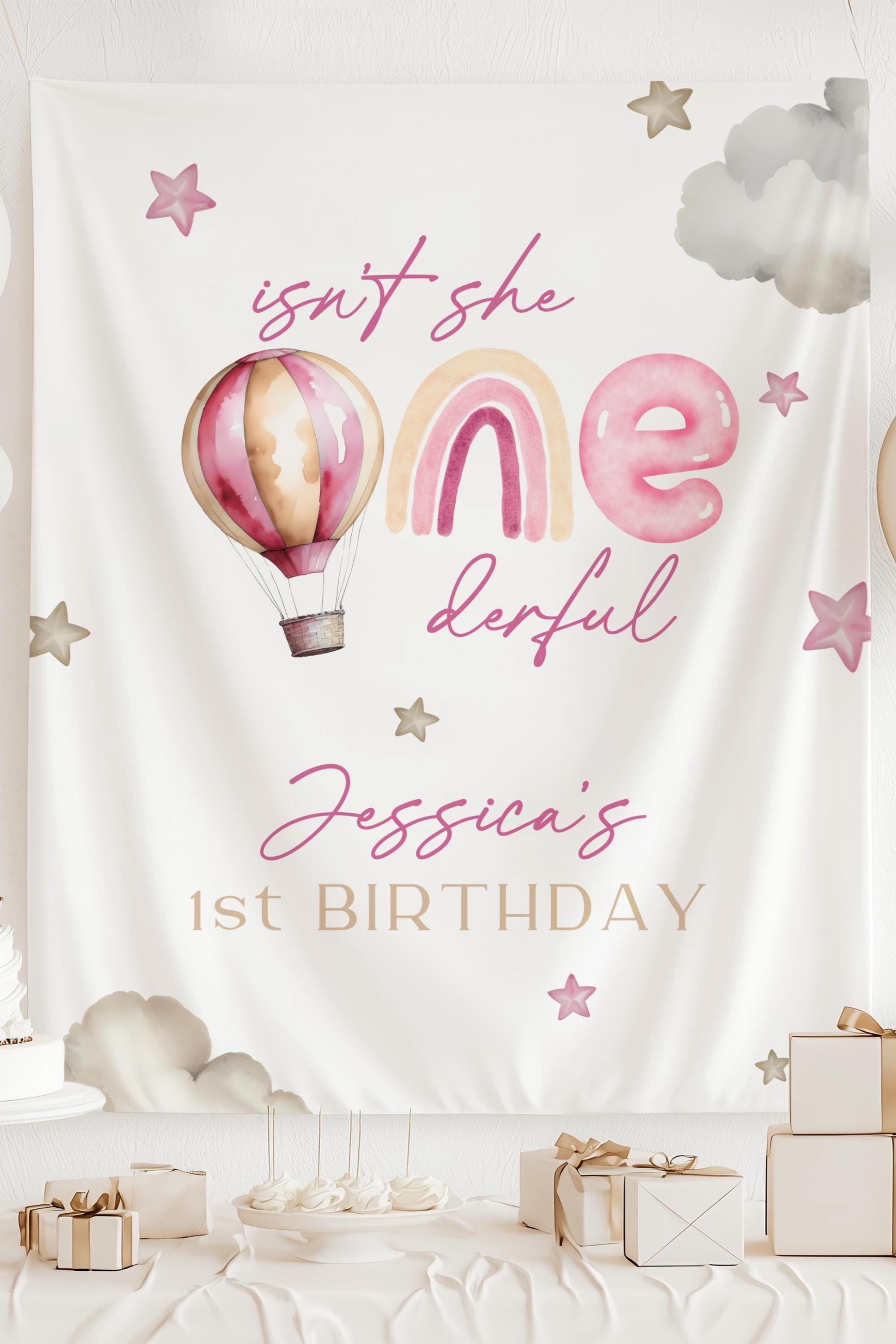 Rose Gold Happy Birthday Banner Backdrop - 6x3.6 Feet Large Yard Sign For Parties, Indoor/Outdoor