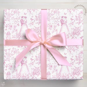 Custom Name Bride and Groom Gift Wrap