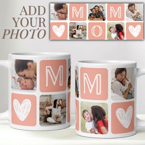 Mothers Day Mug with Photo Gift for Mom Personalized Mothers Day Gift Idea Mom Birthday Photo Cup From Daughter Coffee Mug Custom Photo Cup