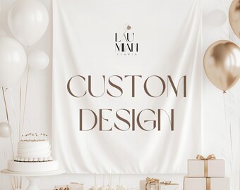 SKRÄDDARSYDD DESIGN Möhippa-bakgrund Beställningsbar babyshower-banderoll Anpassad födelsedagsbakgrund Anpassad könsavslöjande banderoll Anpassad skylt