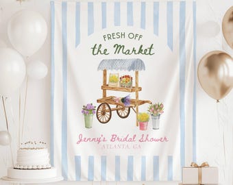 Floral Market Bachelorette Banner Fresh Off The Market Bridal Shower Flower Market Bachelorette Spring Bridal Shower Backdrop Farmers Market
