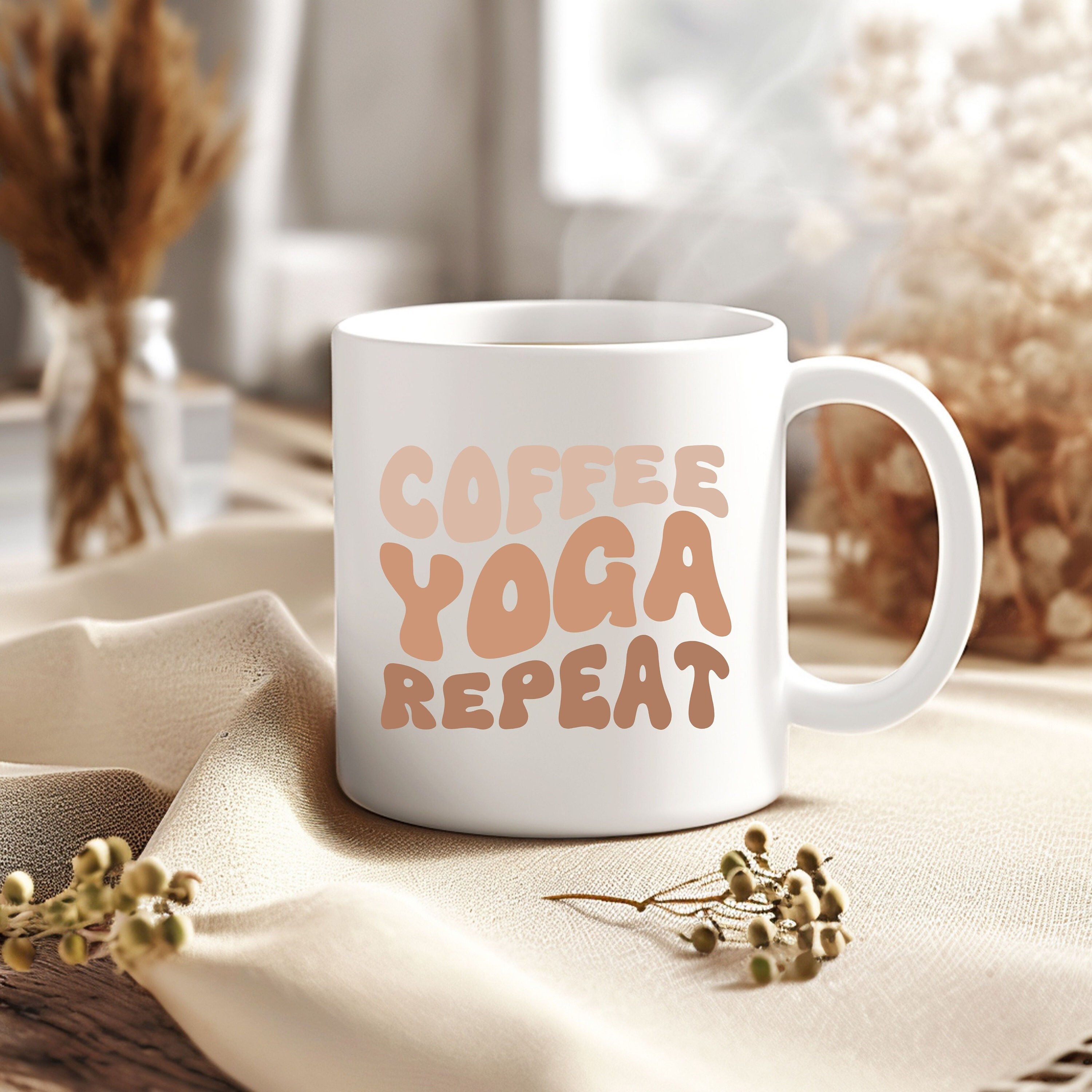 Coffee Yoga Lover Mug Yoga Mom Gift for Yoga Lover Cup Gift for