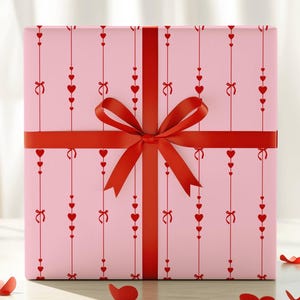 Minimalist Love Gift Wrap Elegant Pink Wedding Wrapping Paper Minimalist Valentines Wrapping Paper Roll Cute Love You Gift Wrap Mothers Day