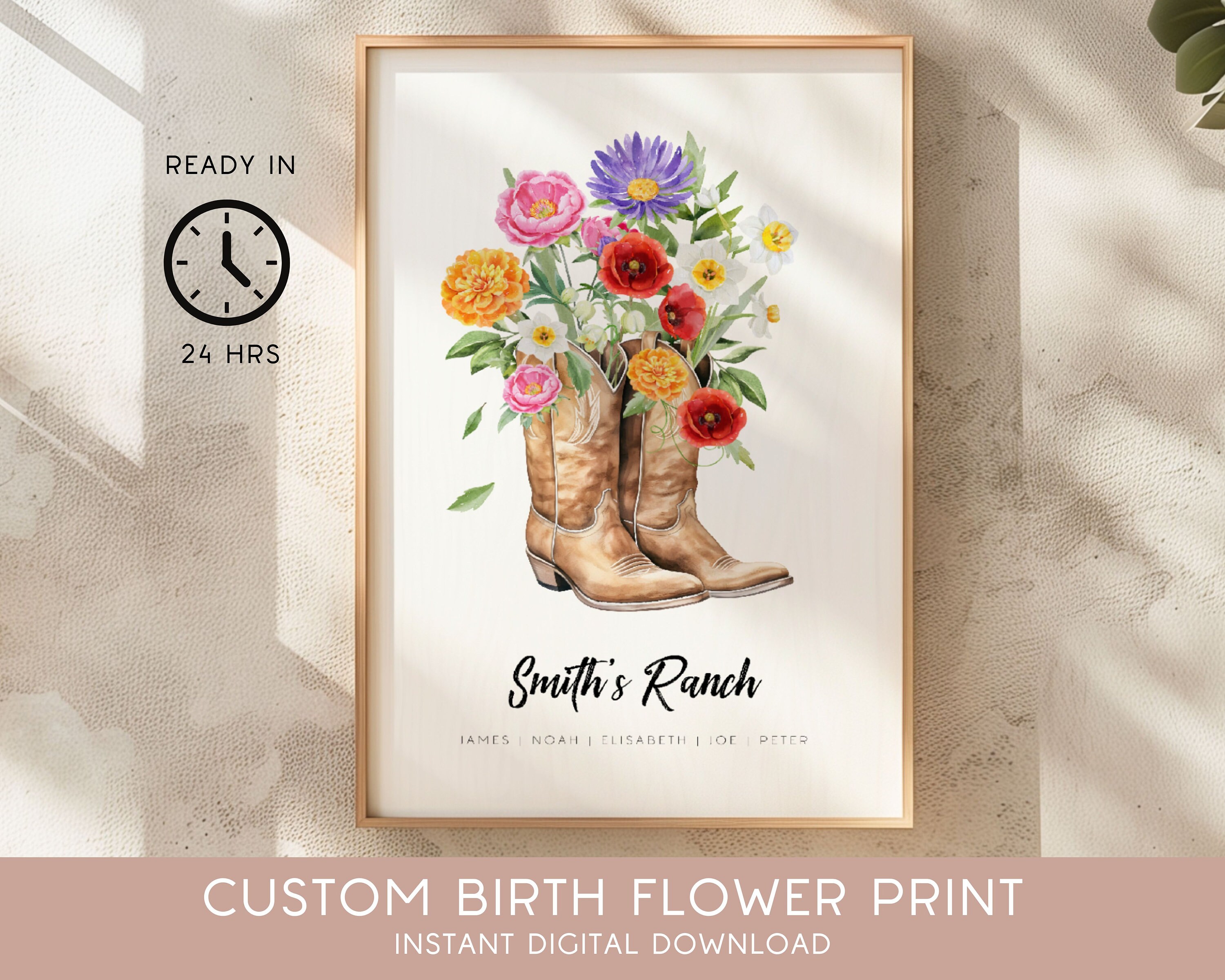 Birth Month Flower Boots UK