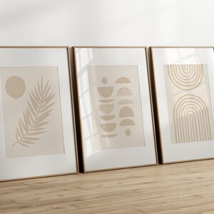Modern Simple Neutral Poster Boho Living Room Wall Decor