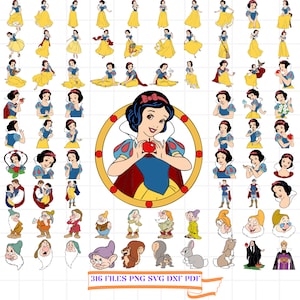 Snow White Svg Bundle, Snow White Svg, Snow White Party, Snow White Birthday, Snow White Png, Snow White Gift, Clipart Cricut, Svg Png Dxf