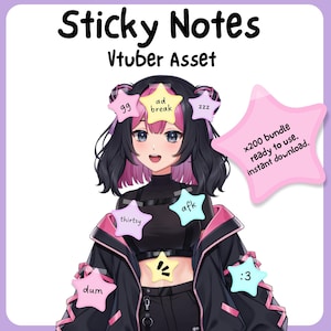 Bundel met pastelkleurige sterstickers x 200 | Leuke stream-overlay | P2U Vtuber Stream-item