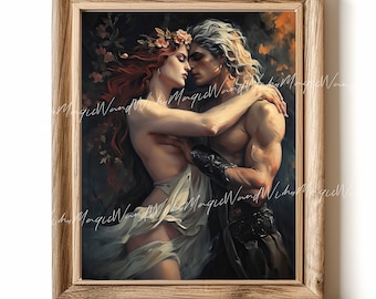 Persephone and Hades Greek Mythology Digital Download Greek Goddess of the Underworld Goddess of Harvest and Fertility Oil Painting