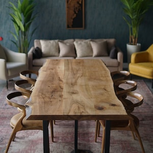 Rustic Dining Table for Farmhouse Dining - Live Edge Beauty