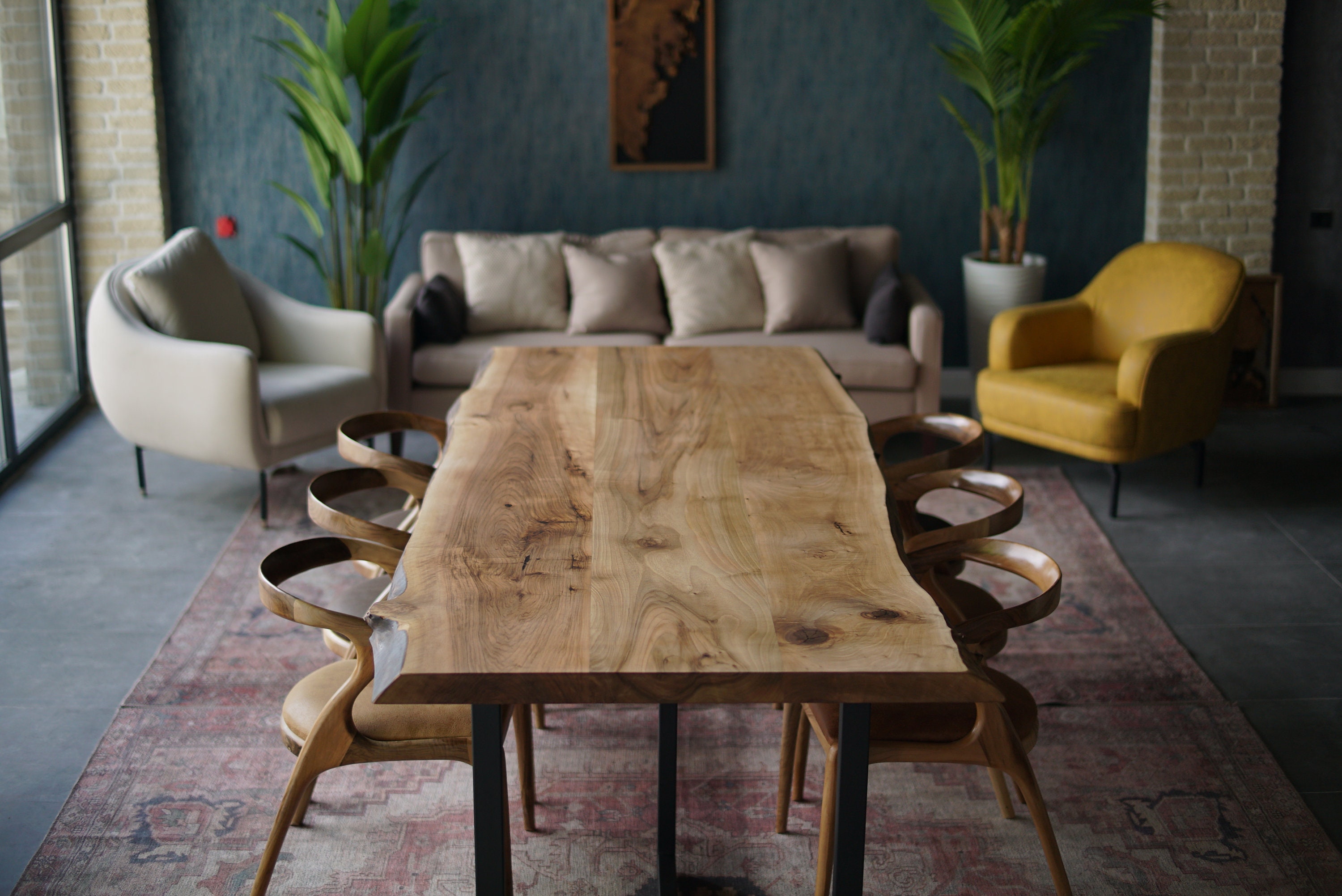 Rustic Dining Table for Farmhouse Dining - Live Edge Beauty - Etsy ...