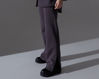 Pantaloni in caldo jersey di cotone, pantaloni in tuta, pantaloni con spacchi, oversize, adatti per primavera, autunno, inverno, lunghezza PERSONALIZZATA, classici, ARMONIA