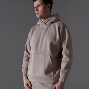 Warm cotton jersey knit hoodie jumper sweater with kangaroo pocket, suitable for cool summer evenings, spring, autumn, winter COMFORT OASIS image 4