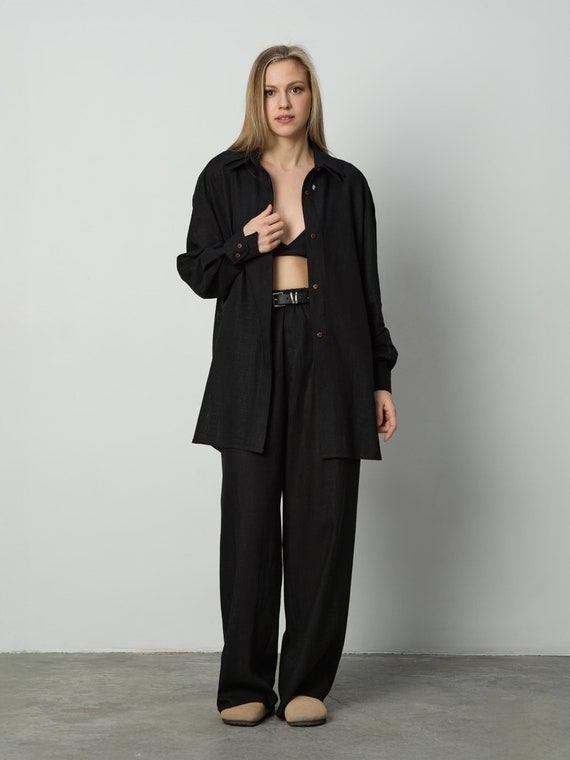 oversized dress shirt women outfit How to Style Oversized Button-Ups