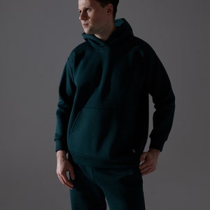 Warm cotton jersey knit hoodie jumper sweater with kangaroo pocket, suitable for cool summer evenings, spring, autumn, winter COMFORT OASIS image 5