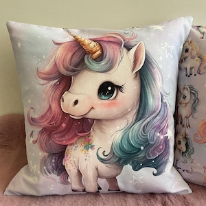 Kuschelkissen kleines Einhorn mit Blume