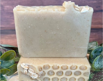 Oats and Honey Goat Milk Soap- All Natural Eczema Safe Soap Bar