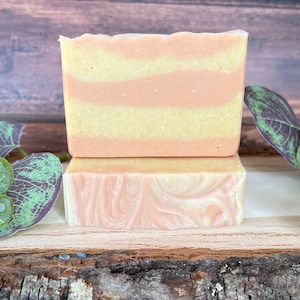 Peppermint Goat Milk Soap- Pink Clay, Natural Essential Oils, Holiday Soap Bar